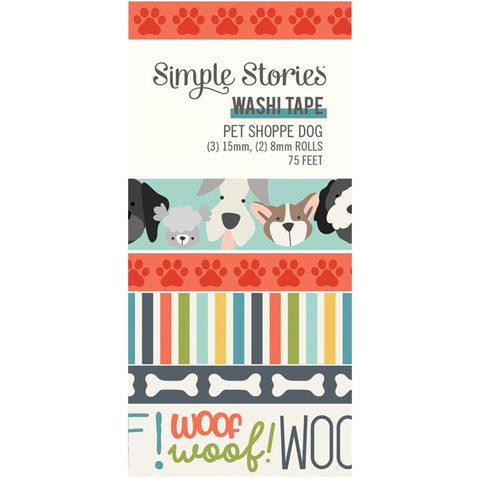 Simple Stories Pet Shoppe Dog Washi Tape – Cheap Scrapbook Stuff